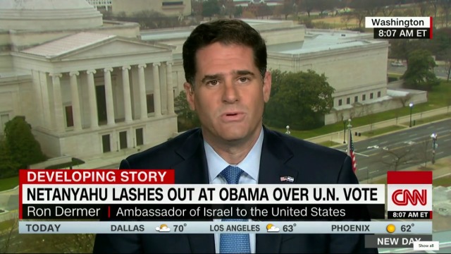 Israel’s ambassador to US: We have clear evidence Obama orchestrated UN vote