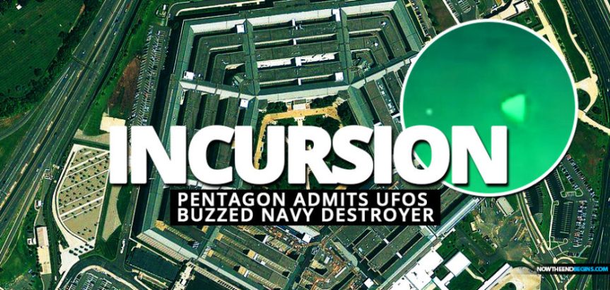 Pentagon Admits That US Navy Destroyer Was Visited At Night By Pyramid-Shaped UFOs That Hovered Overhead Before Disappearing